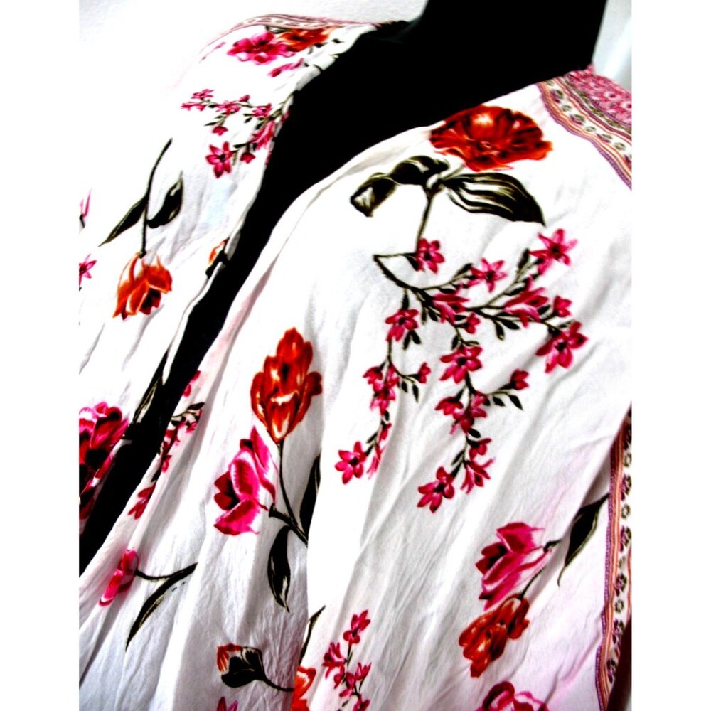 Japna Women’s Kimono Duster Top One Size  Boho/Floral